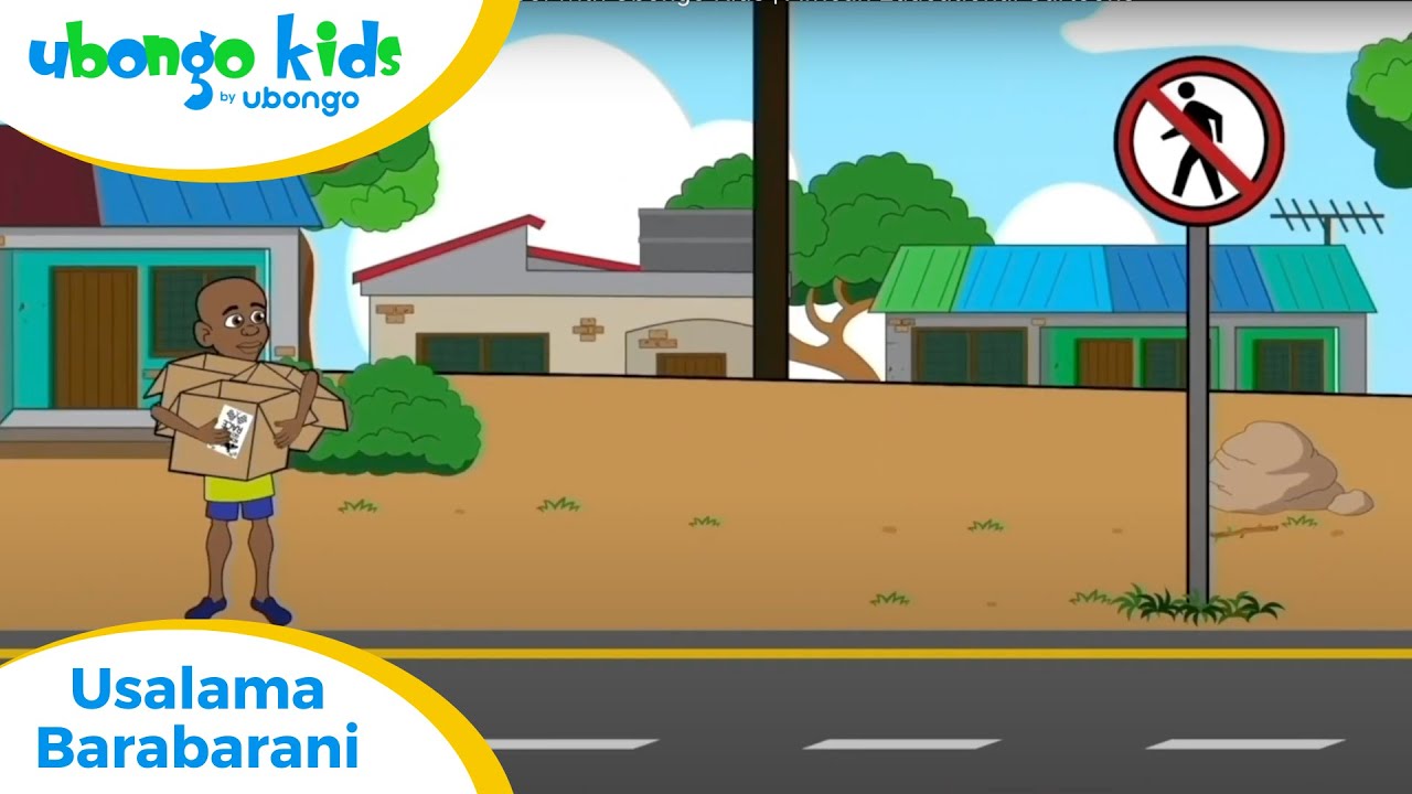 Kuvuka barabara kwa usalama | Darasani na Ubongo Kids | Katuni za Kiswahili