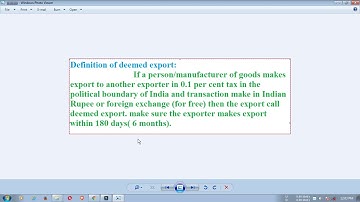 WHAT IS DEEMED EXPORT