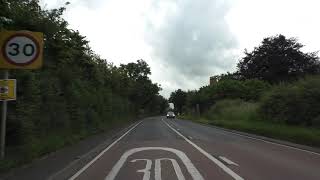 Driving On The B4084 Between Worcester & Pershore, Worcestershire, England 25th June 2021