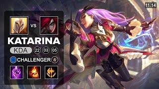 Katarina Mid vs Kayle - EUW Grandmaster Patch 11.14