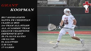 Grant Koopman - Lax Goalie - Junior Year Highlights - Class Of 2018