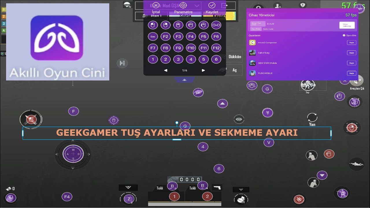 GEEKGAMER TUŞ ATAMALARI VE HASSASİYET AYARLARI GÜNCEL VİDEO