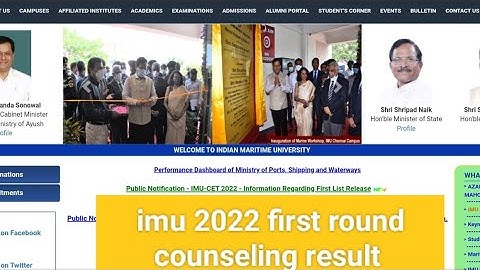 how to check imu cet first round counseling result 2022