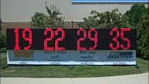 LARGE OUTDOOR LED SIGN FOOTBALL COUNTDOWN CLOCK
