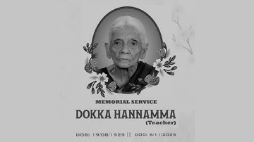 Memorial Service of Dokka Hannamma | Teacher | 10-11-2025
