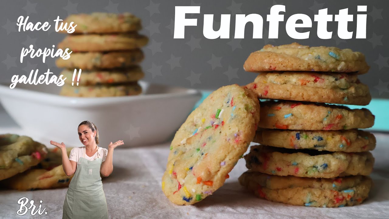 La mejor cookie! Facil y rapida. Con mucho color - Galletas Funfetti | Briseida