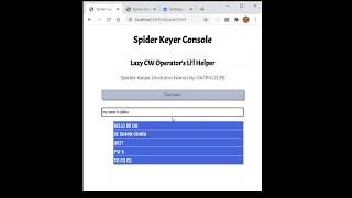 Demo web app for Spider Keyer screenshot 4