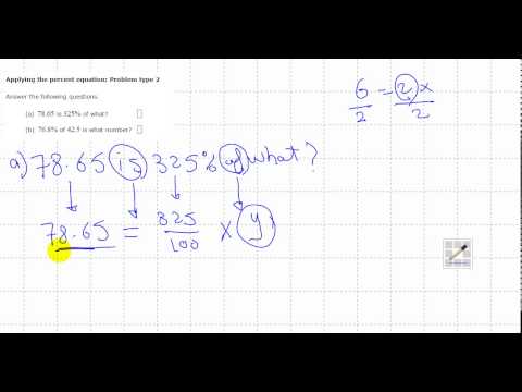 Applying the percent equation-Problem type 2