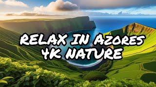 FLYING OVER Quatro Ribeiras, Azores (4K UHD) - With Relaxing Music and Amazing Nature Videos
