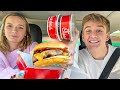 trying food from the HAWAIIAN CHICK-FIL-A