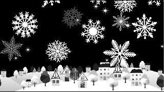 Winter Wonderland | Baby Sensory Black White High Contrast | Christmas Music | Fun doodle art video