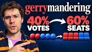 Gerrymandering Explained: How 40% of Votes Can Win 60% of Seats | Packing and Cracking with 50 Dots