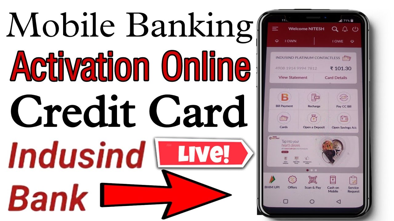 Registration On IndusMobile App With Net Banking For Indusind Bank Credit Card