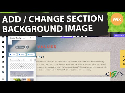How to Change / Add Background Image in Section in Wix Website