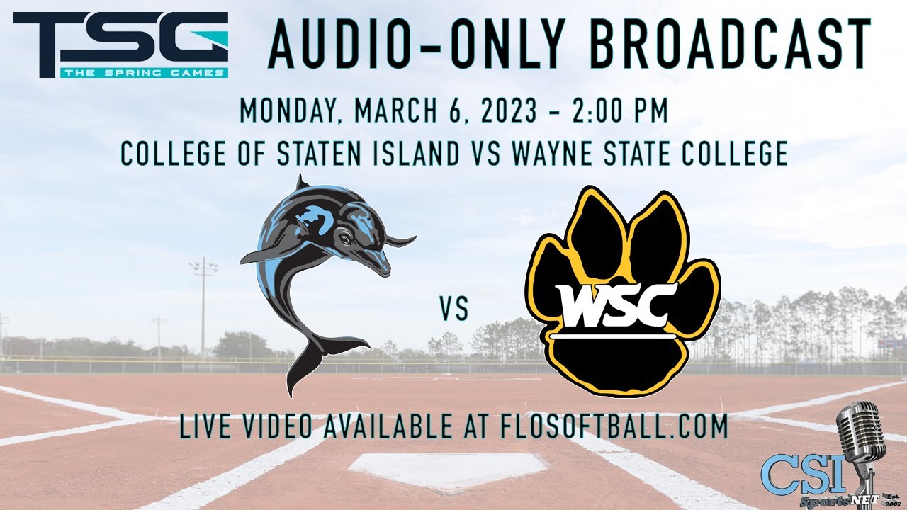 Audio Broadcast - The Spring Games: College of Staten Island vs Wayne ...