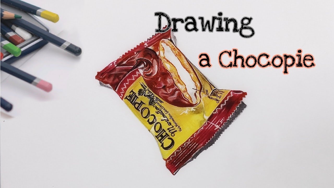 Realistic Drawing Chocopie #drawing #realisticdrawing #chocolate # ...