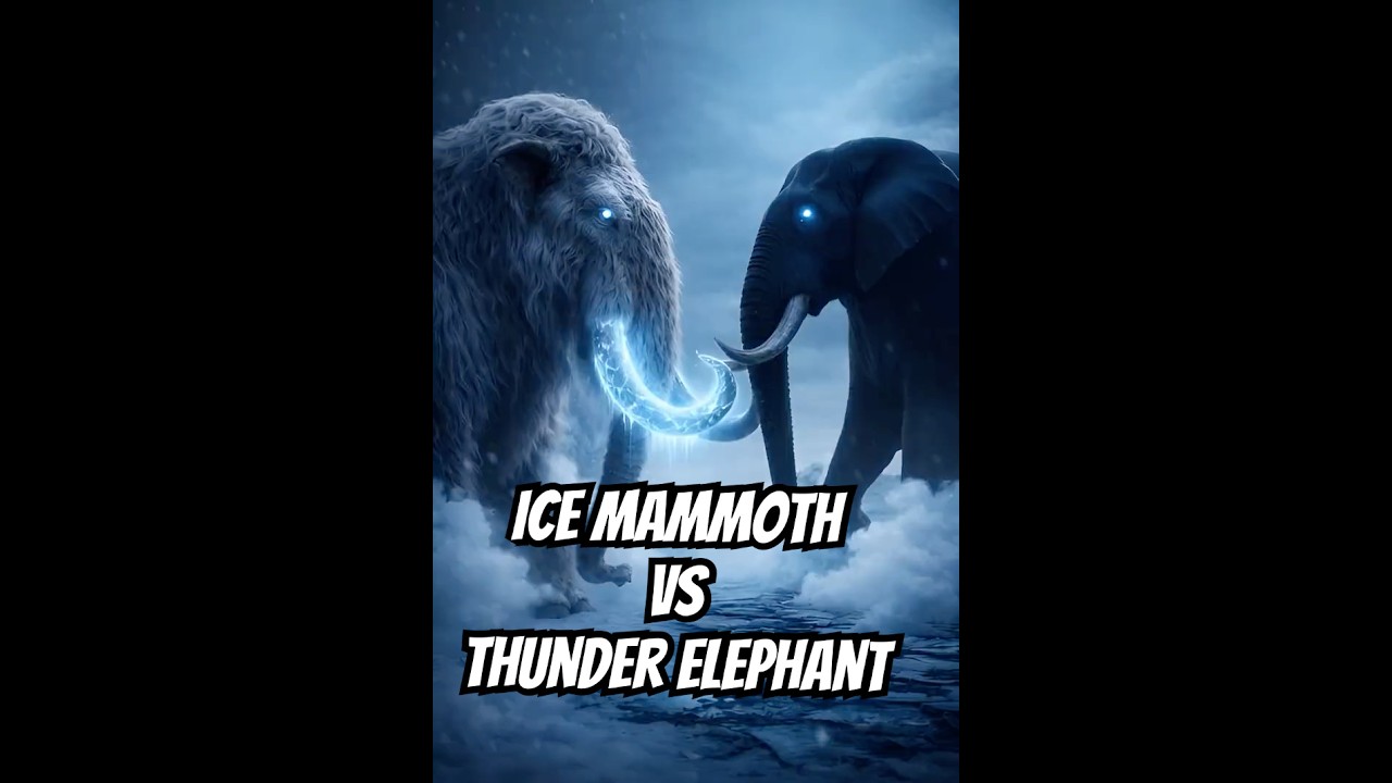 Epic Battle: Ice Mammoth 🧊 vs Thunder Elephant ⚡ 🔥 