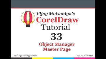 Objectmanager and master pages in CorelDraw Hindi Lesson33