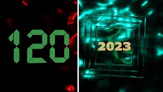 Silent 120 second countdown to 2023 for your New Year's Eve party