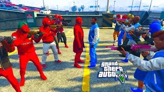 GTA 5 ONLINE - BLOODS VS CRIPS WHO WILL WIN PART 2