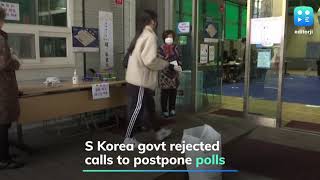 South Korea holds polls amid Covid-19 fears