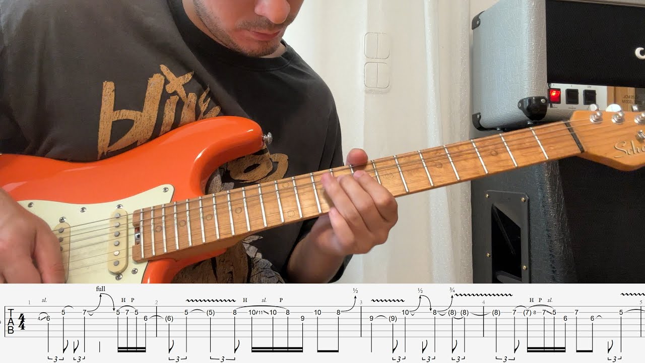 Blues Rock EASY improvisation in E With TAB - YouTube