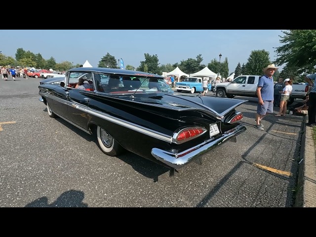 7 26 25 COOL '59 CHEVY IMPALA SPORT SEDAN START UP & LEAVING