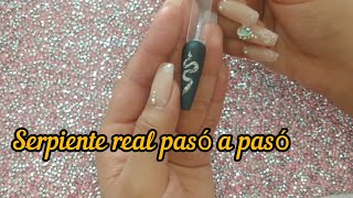 Cómo Hacer una SERPIENTE con FOIL en uñas Víbora ( pasó a pasó )