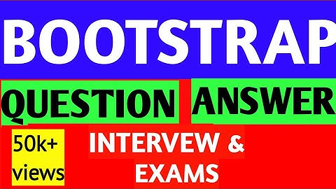 Most Important & Common Bootstrap Question Answer For Interview & Exam  Bootstrap MCQ