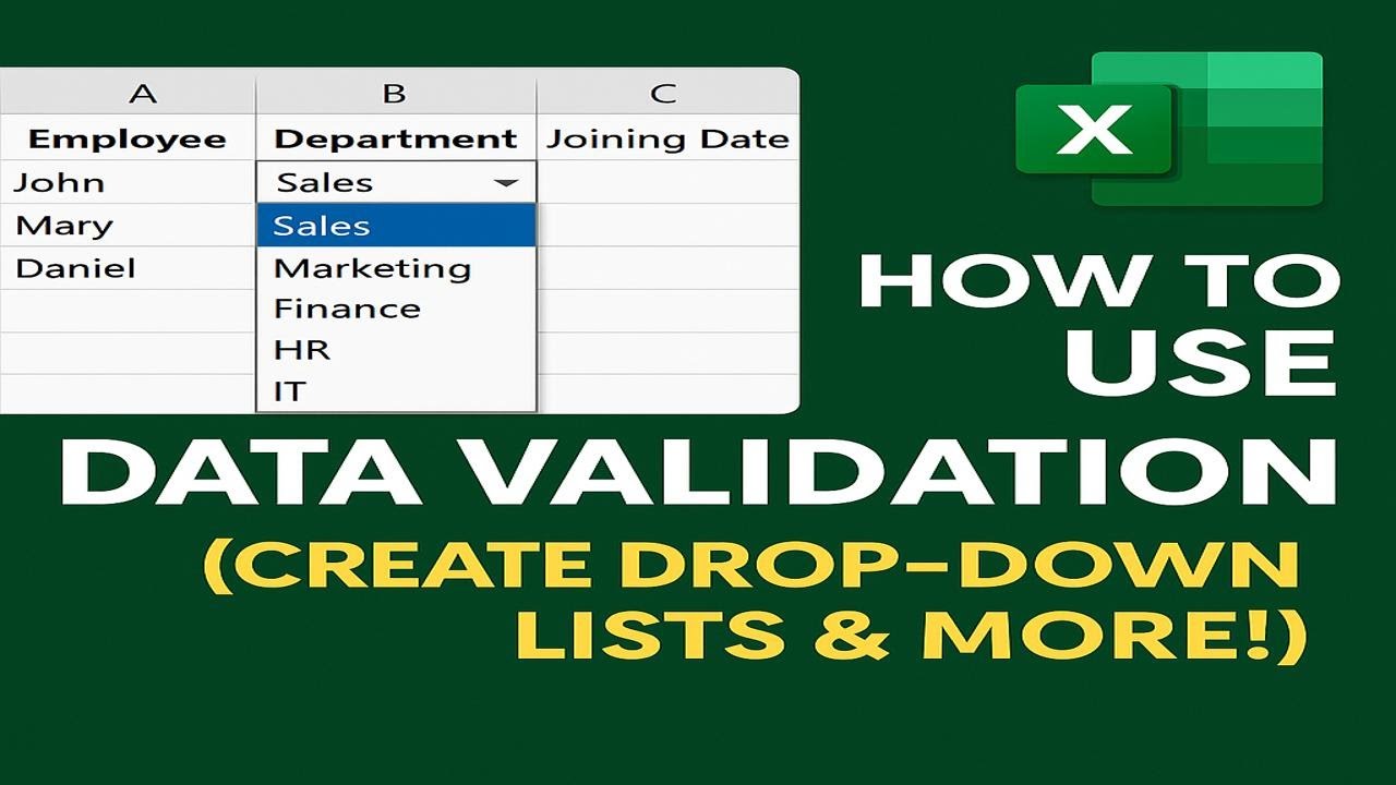 How to Use Data Validation in Excel (Create Drop-down Lists & More ...
