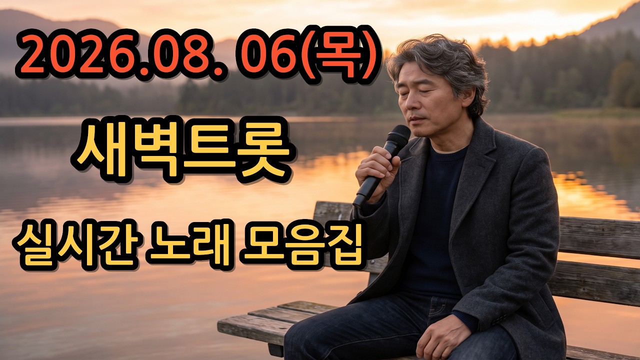 [🎵새벽트롯 실시간 🎵] 26.08.06(목) 오늘도 좋은 하루 보내세요  #트로트 #트롯 #7080