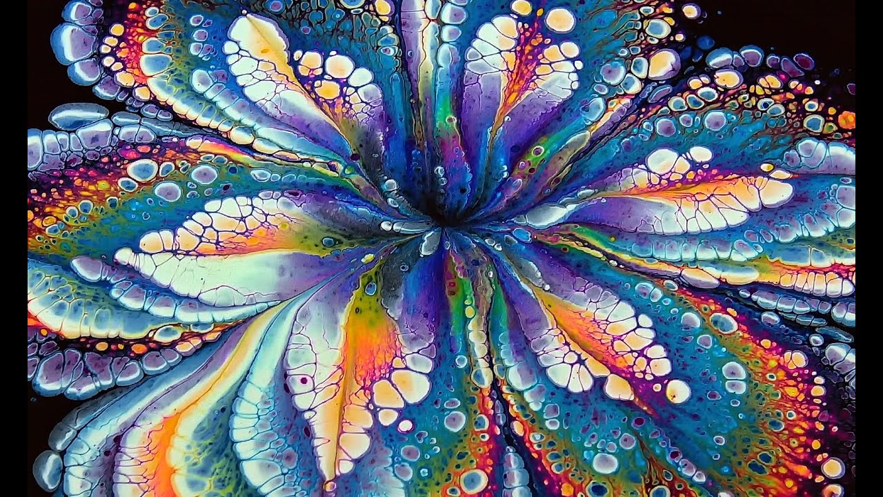 (691) AMAZING Reverse flower dip with US PRODUCTS Cup bottom acrylic