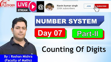 Complete Number system Day 7  By Roshan mishra | For railway , SSC (CHSL + CGL ) etc.