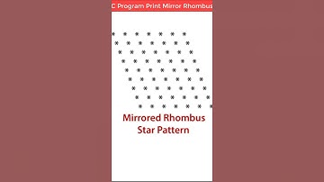 C Program Print Mirrored Rhombus Star Pattern #shorts