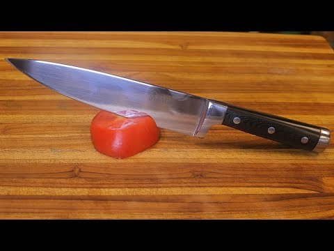 Azadohome Chef Knife Unboxing - stainless steel cutlery - sharp knife review