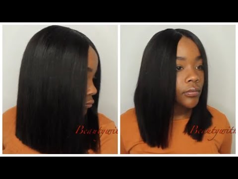 long bob haircut quick weave