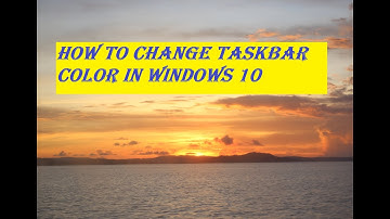 How To Change Taskbar Color In Windows 10 ? [1903]
