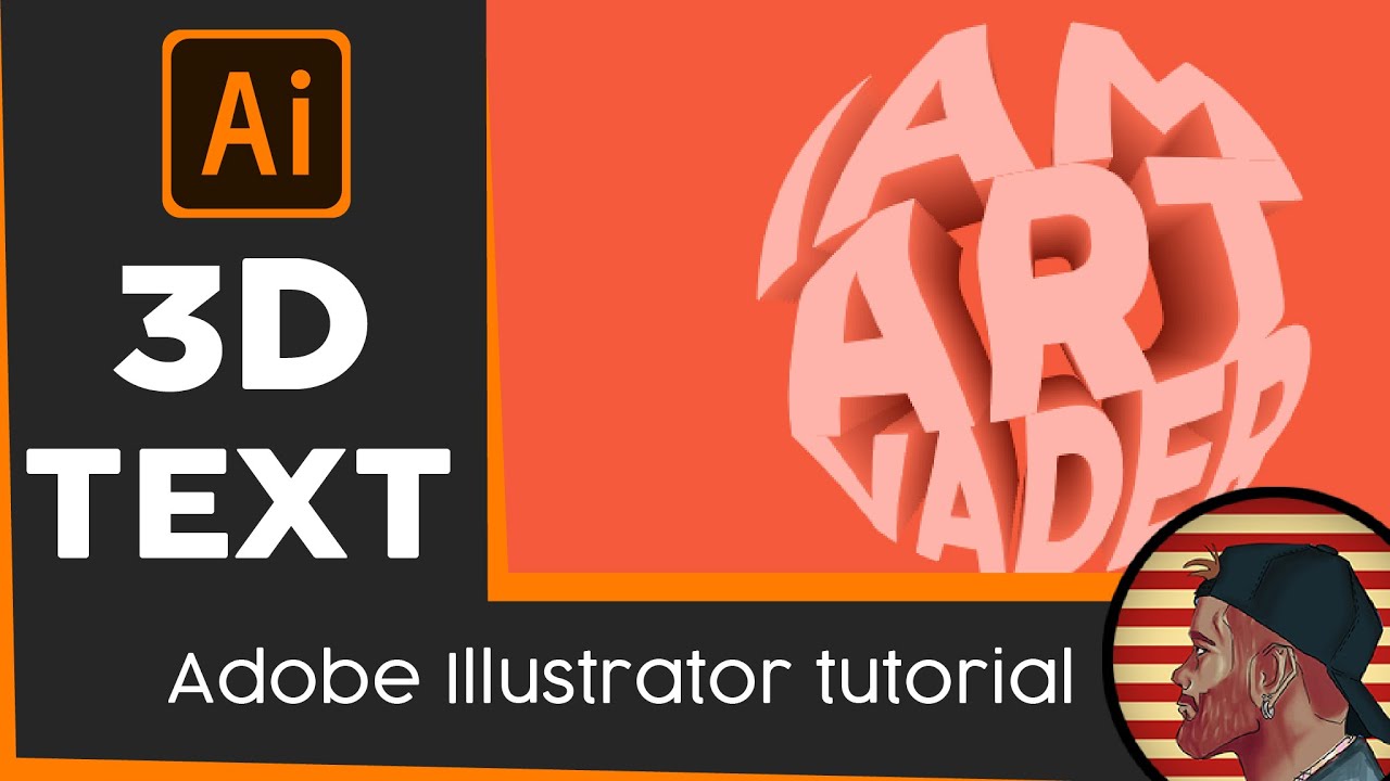 Adobe Illustrator tutorial | 3D Text Effect with Long Shadows - YouTube