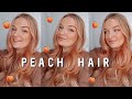 I DYED MY HAIR PEACH?! | LOCKDOWN MADE ME DO IT (Umberto Giannini Flowerology Rose Peach)