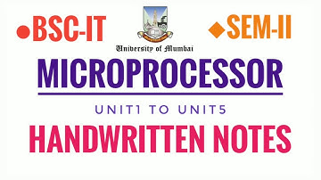 Microprocessor 8085 Notes | Sem-2 | BSC-IT