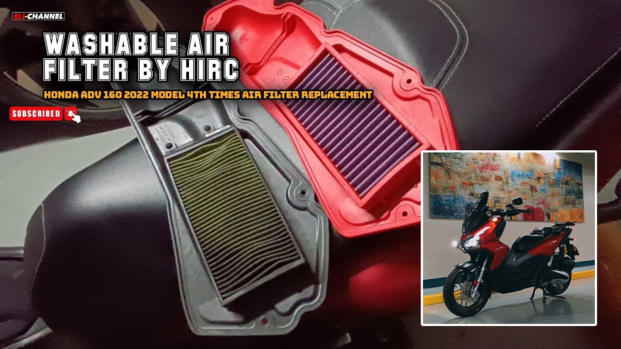 HONDA ADV 160 WASHABLE AIR FILTER REPLACEMENT 