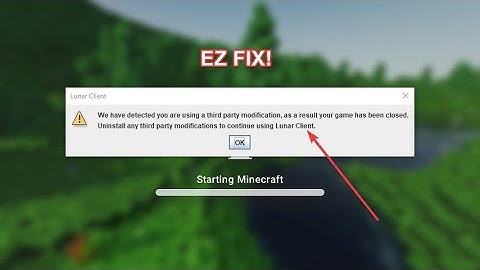 [OUTDATED] How To Fix Third-Party Error In Lunar Client Qt