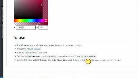 Xamarin Forms Color Picker