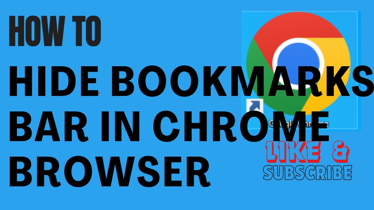 How To Hide Bookmarks Bar In Chrome Browser #chrome #chromeupdate - YouTube