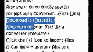 Tutorial : How to convert mp3 files to wma files