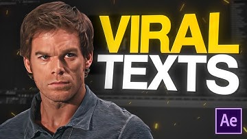 5 VIRALE Texteffecten I After Effects Tutorial