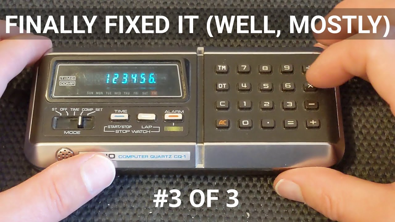 Casio CQ-1 Battery Spring Replacement and Buttons Fixed - YouTube