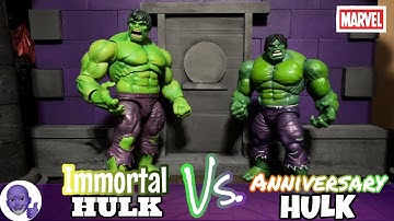 Marvel Legends 20th ANNIVERSARY Hulk & Marvel Select IMMORTAL Hulk Comparison Action Figure Review