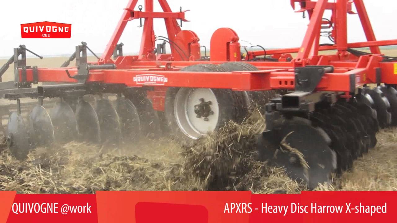 aussaat im august Quivogne at work APXRS Heavy Disc Harrow X-shaped
