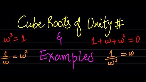Examples | Cube Roots of Unity